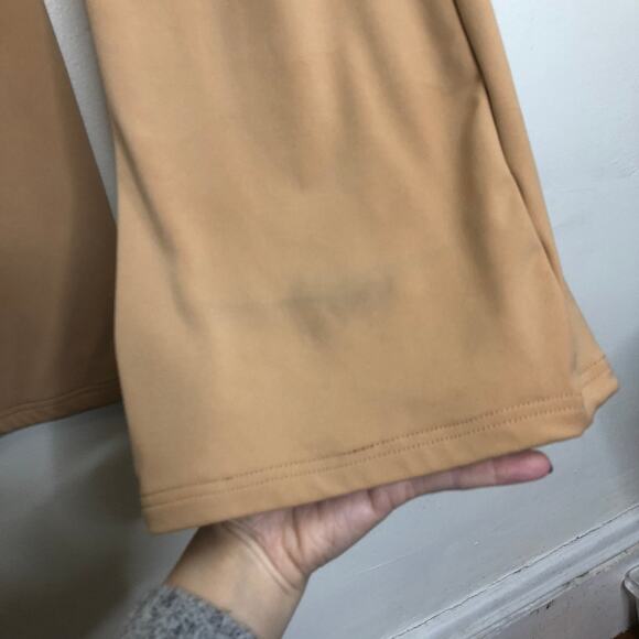 I AM GIA Renalee Floral Cutout Wrap Top Large Flare Pants Medium Set Tan - Picture 12 of 13